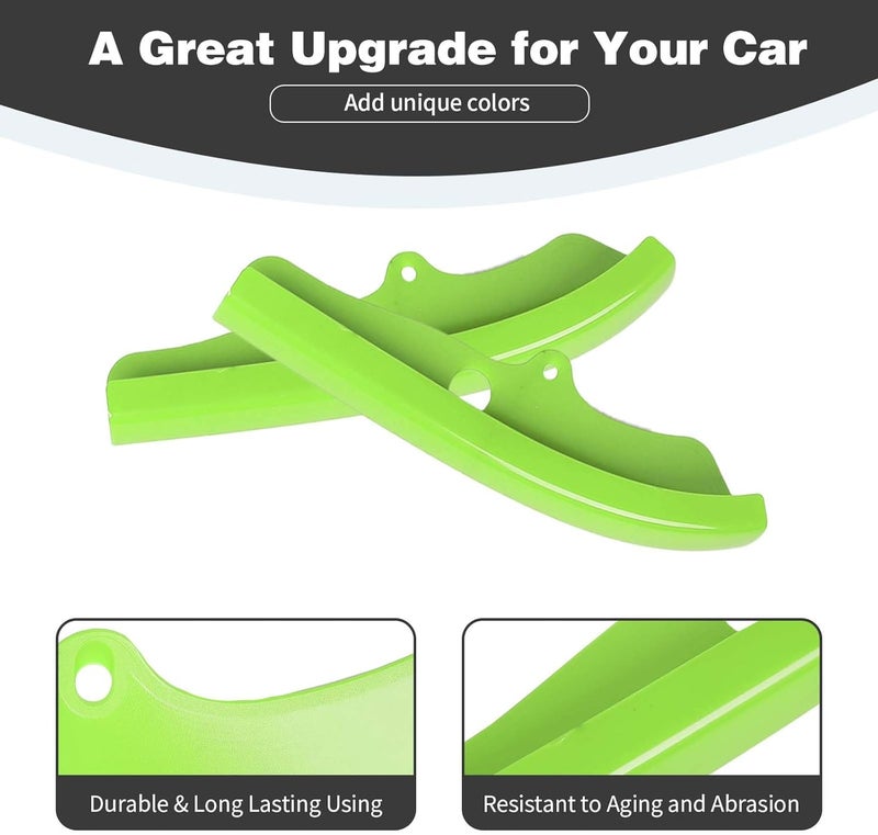 PDKLIN for Challenger Front Bumper Lip Splitter Protector Cover Trim for 2015-2023 Dodge Challenger GT RT SRT Green Exterior Accessories 2pcs - Image 5